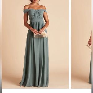 Birdy Grey “Grace Convertible Dress”. Chiffon “Sea glass”. Size M